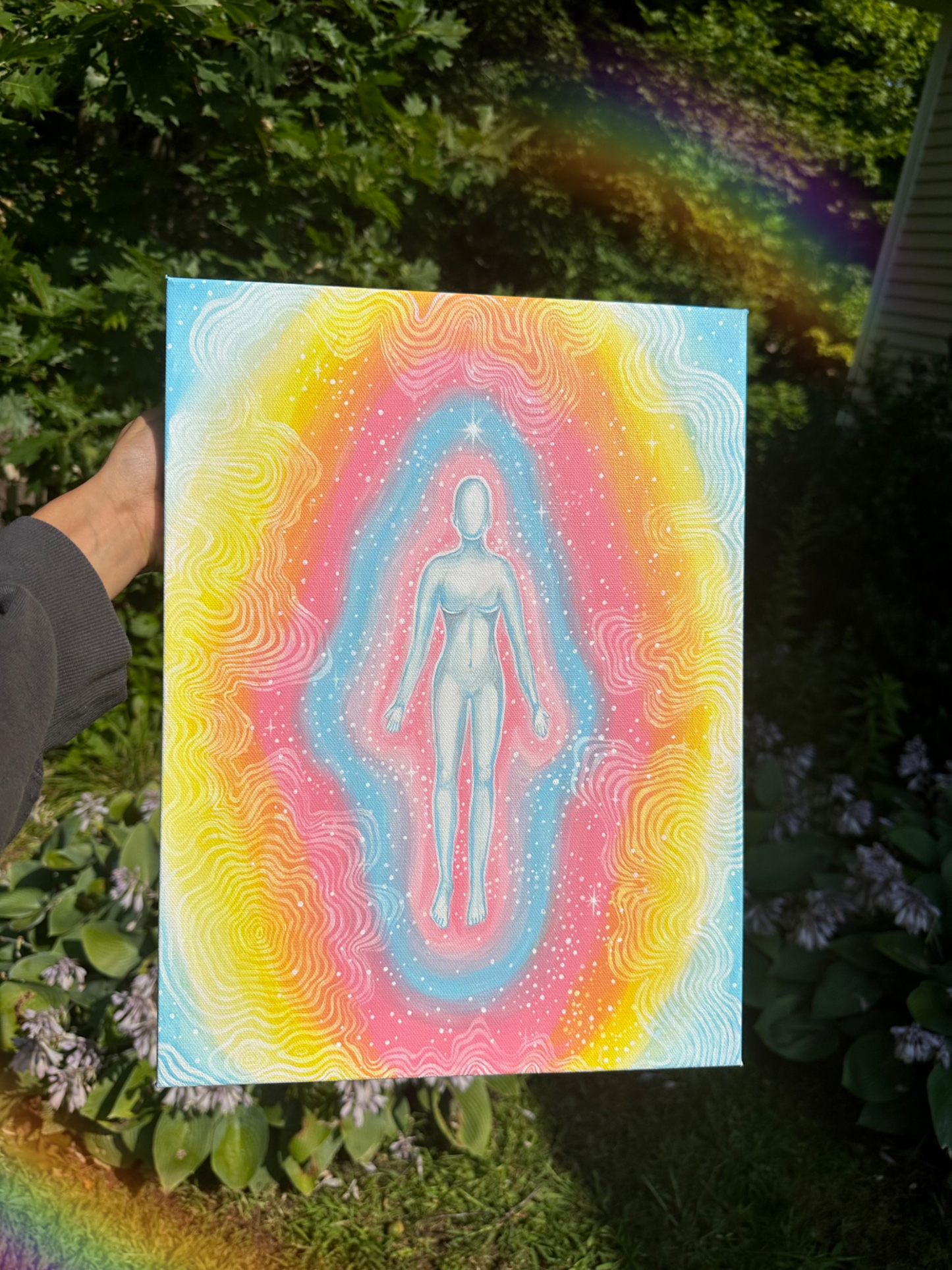 Aura Light Body Original Acrylic Painting ๐จ๐ธ๐๐๐ง๐ฝโโ๏ธ