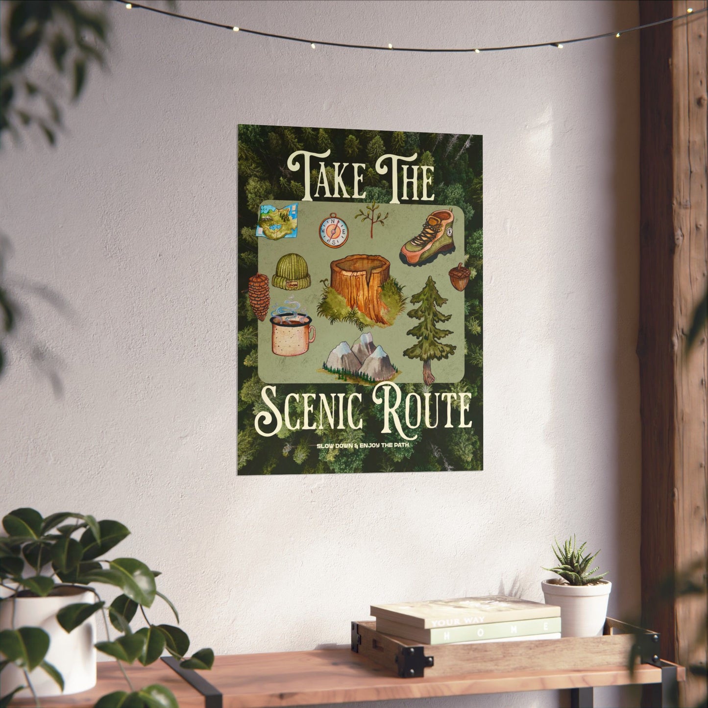 Take The Scenic Route Matte Vertical Poster