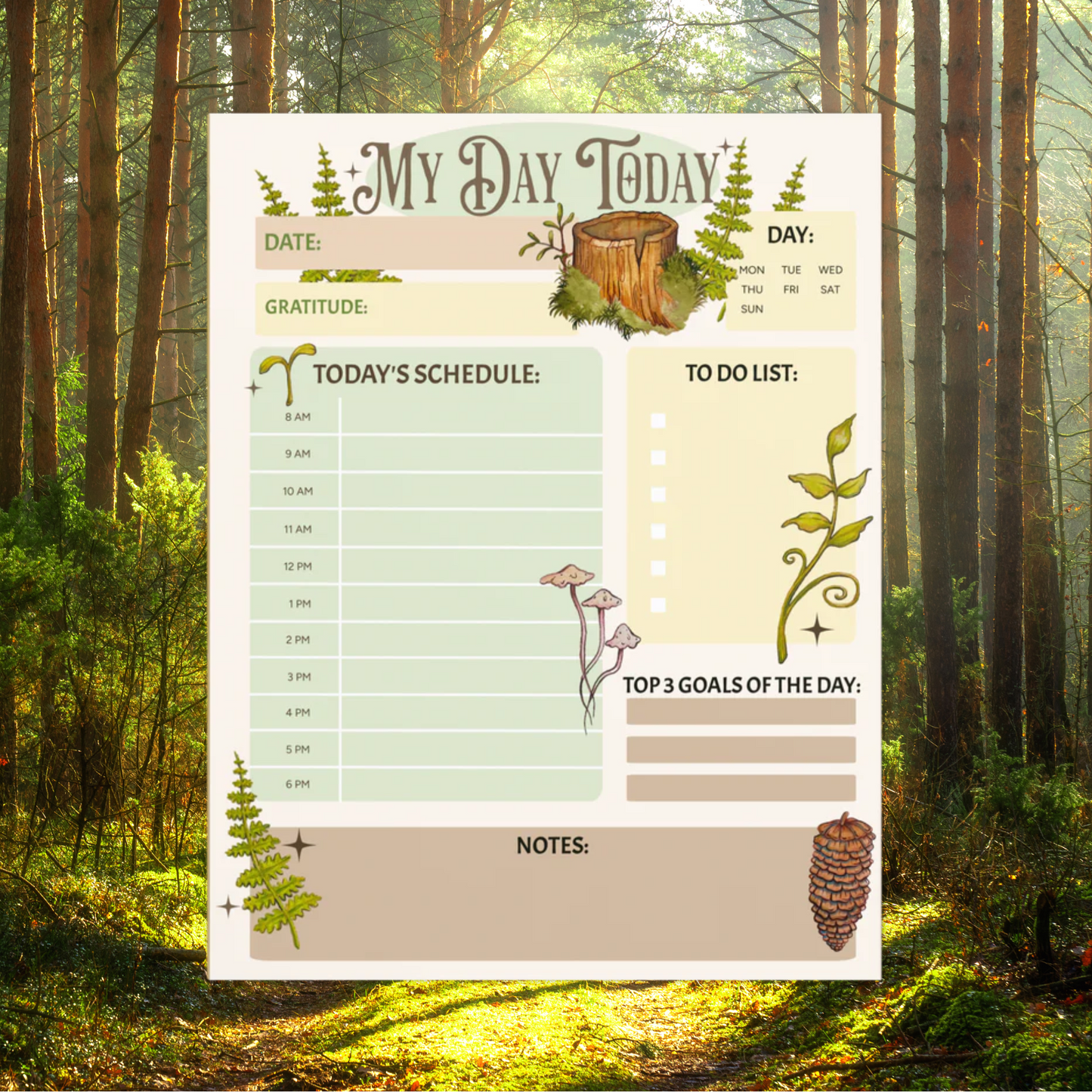 Daily Forest Desktop Notepad