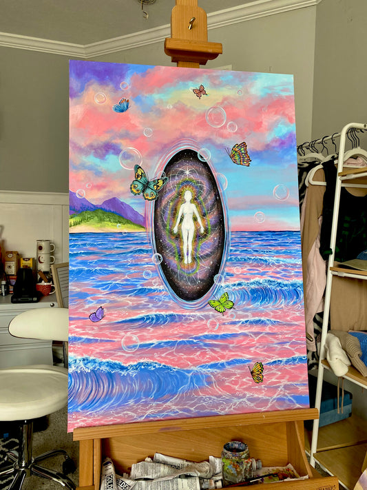 “Unified Realms” Original Painting 🦋🧚🏼🤍💫