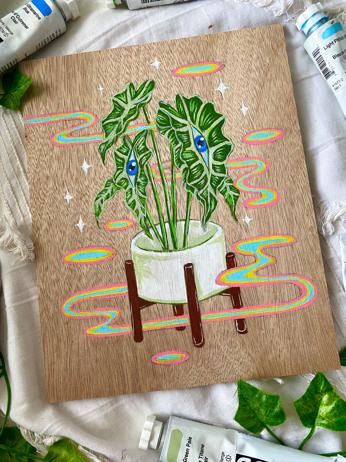 Alocasia House Plant Original Painting 🪴🎨💫