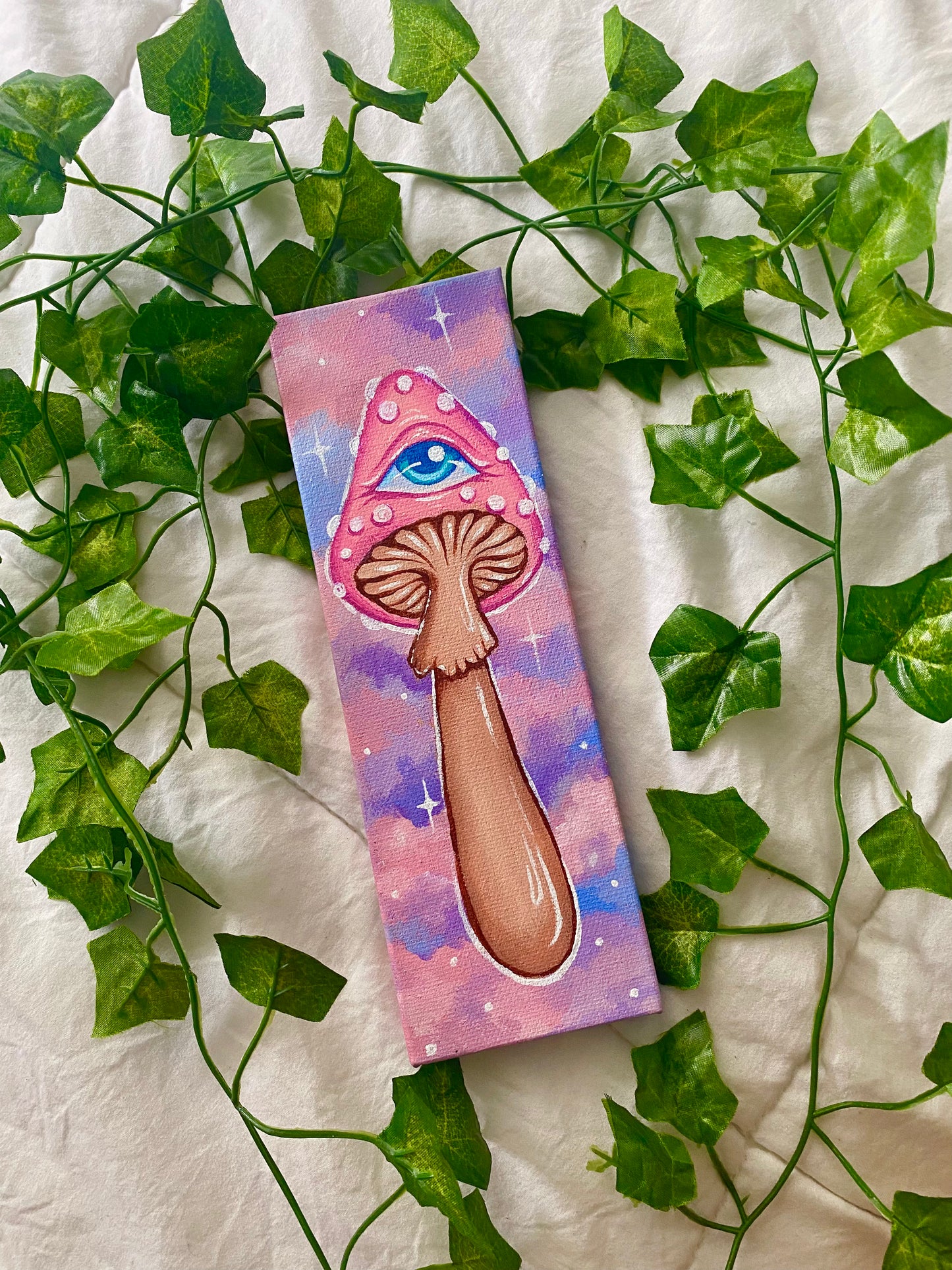 Original Mini Mushroom Painting No.1 🍄🌸🌈🧚🏼☮️🌱🎨