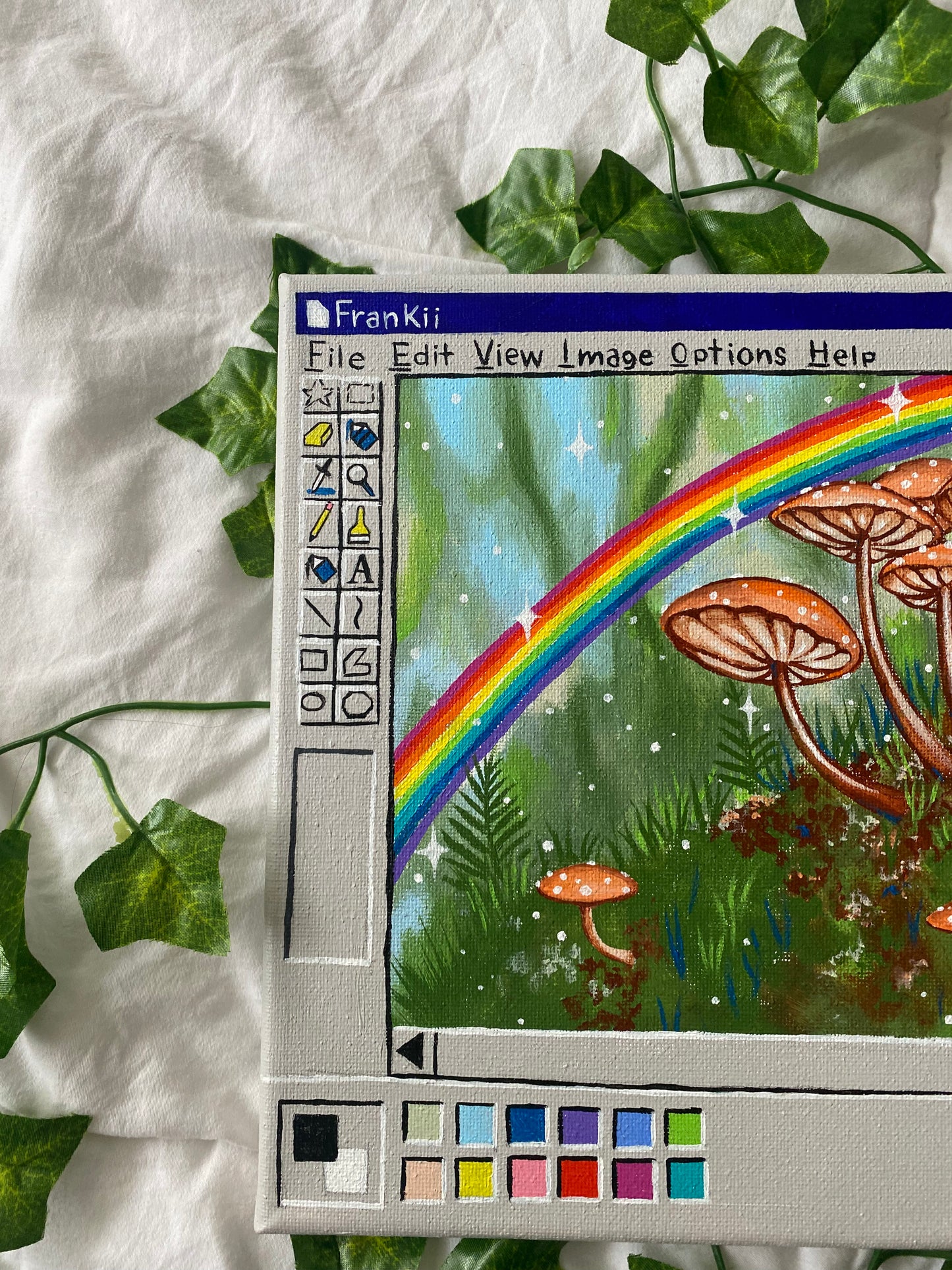 Original Mushroom Paintbox Painting