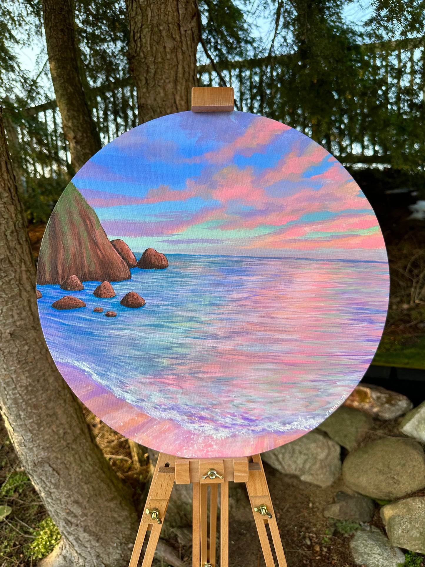 Seascape Original Acrylic Painting ๐๐ธ๐ง๐ฝโโ๏ธ๐จ๐