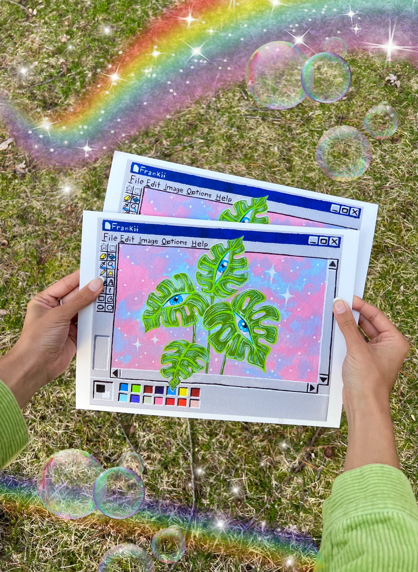 Monstera Paintbox 9x12 Fine Art Print