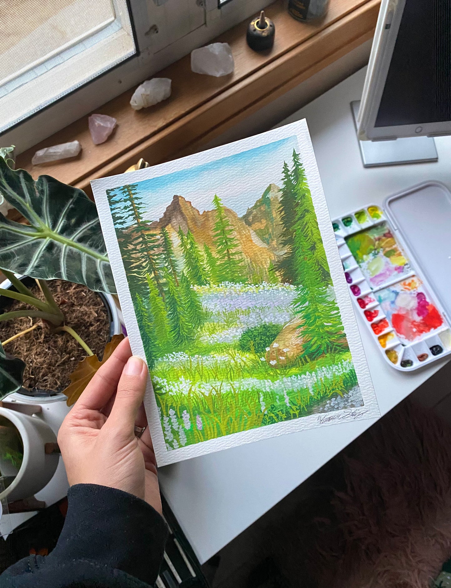 Original Gouache Landscape 🌱🎨✨