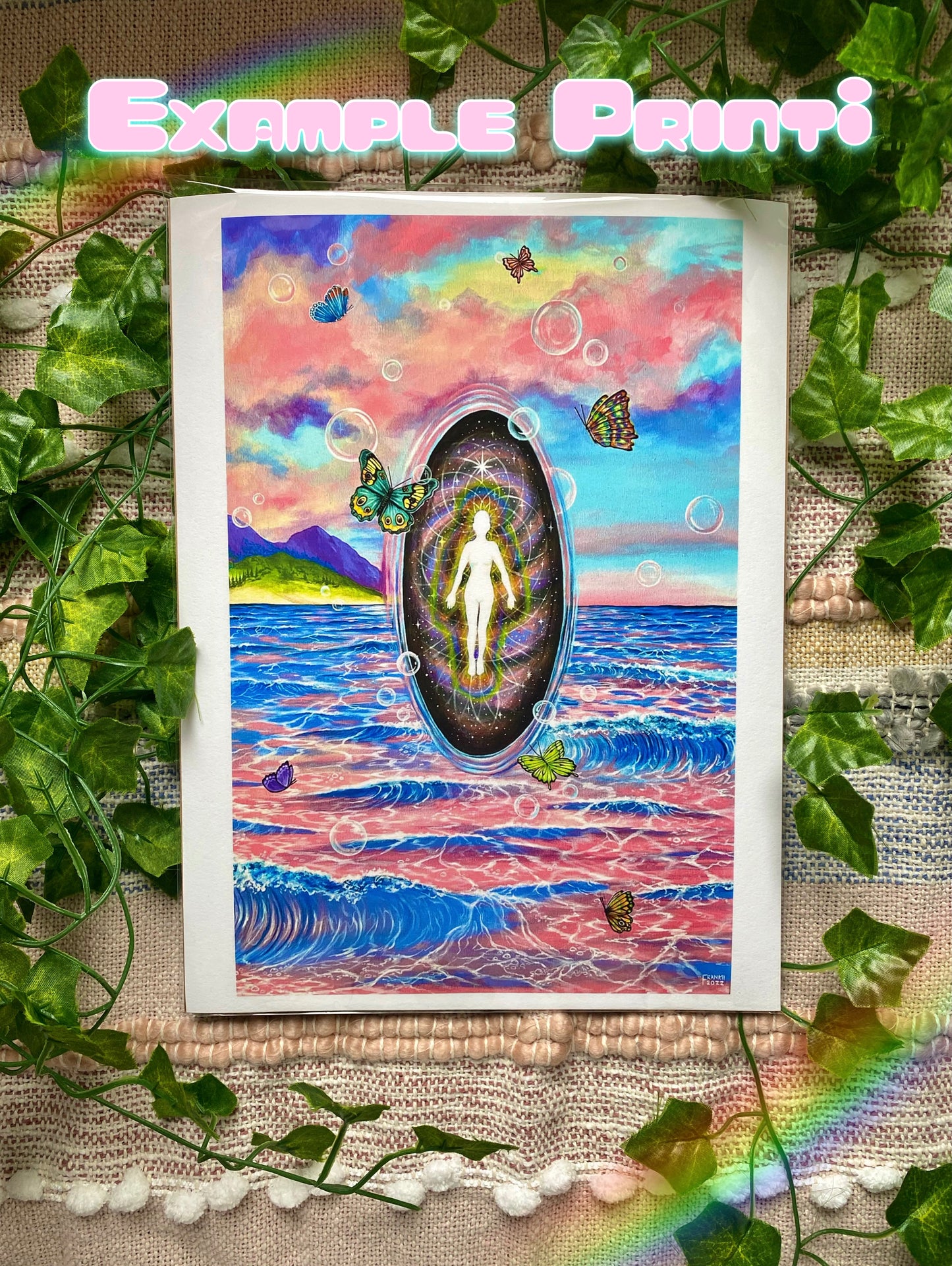 “The Divine Connection” Fine Art Print 🌄🌸🧚🏼🌞💫