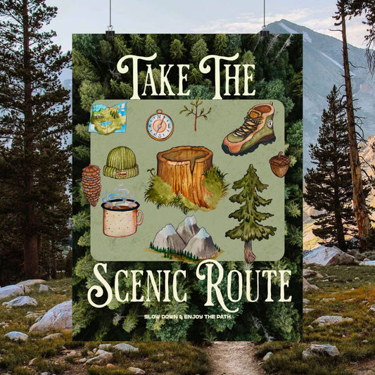 Take The Scenic Route Matte Vertical Poster