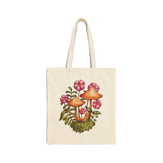 Spring Mushroom Flower Tote Bag