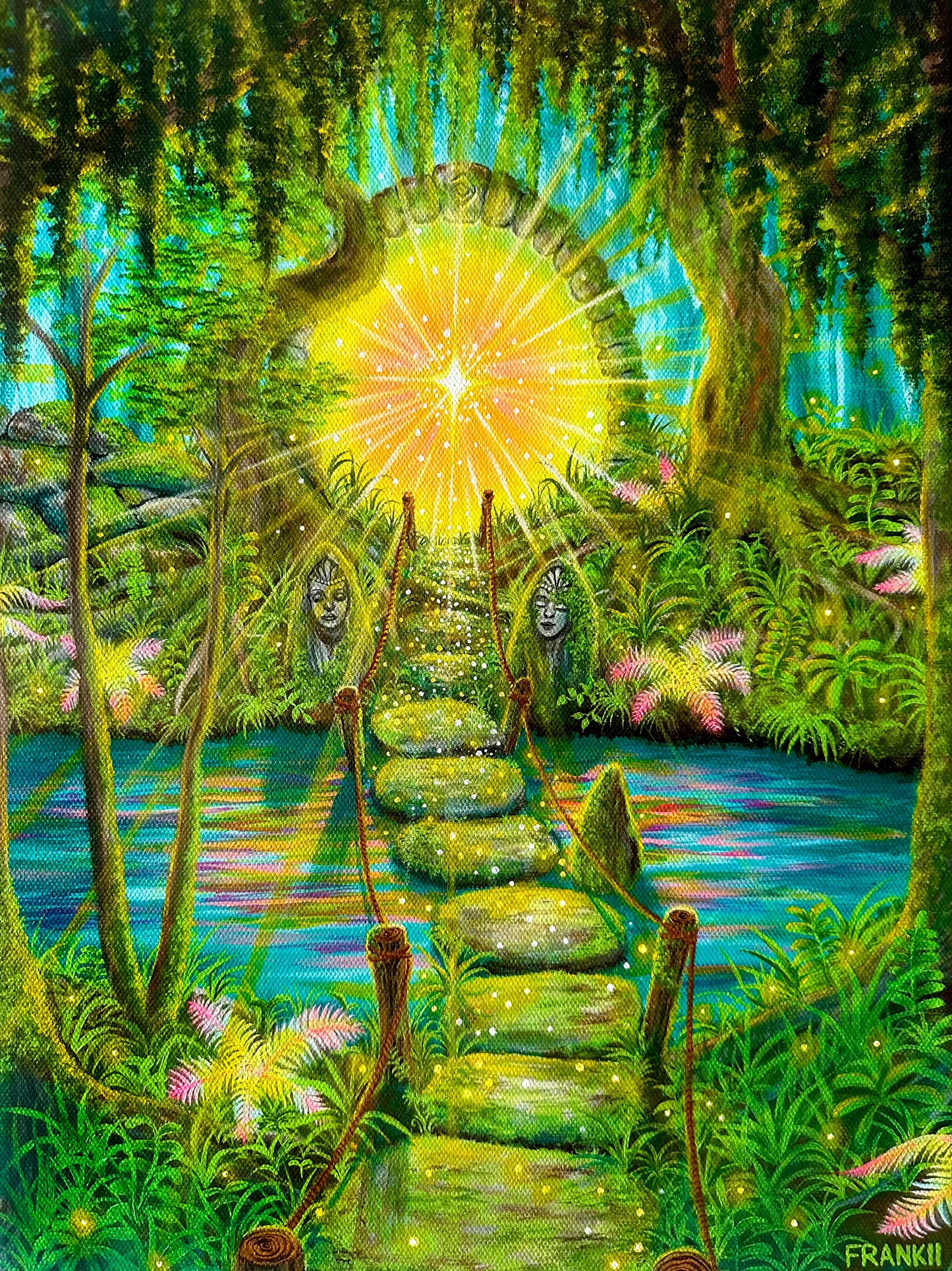 “The Path” Limited Edition Run Of 20 Fine Art Print 🧚🏽‍♂️🐉🪷