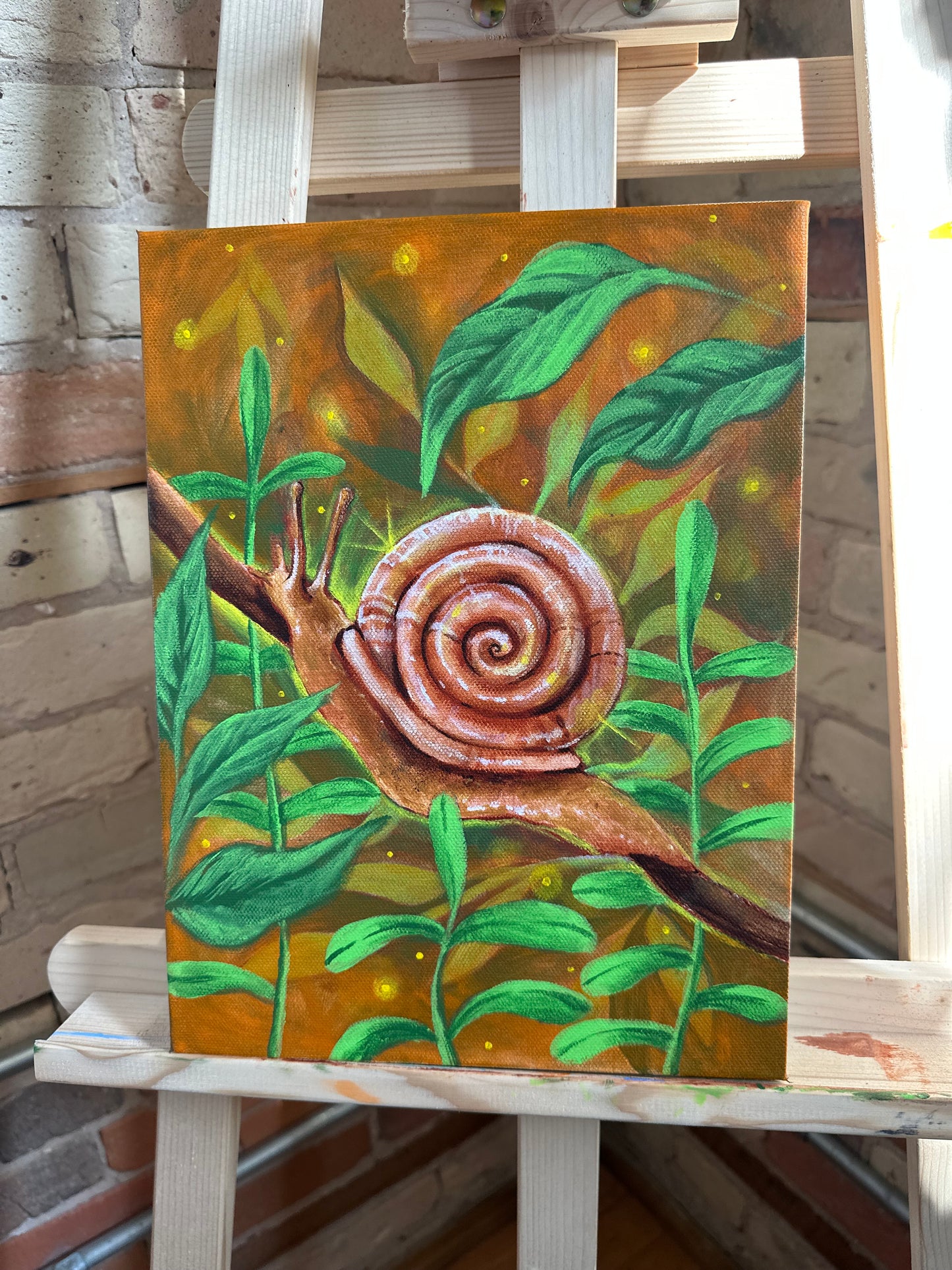 Original Snail Painting 🌱🐌🍂