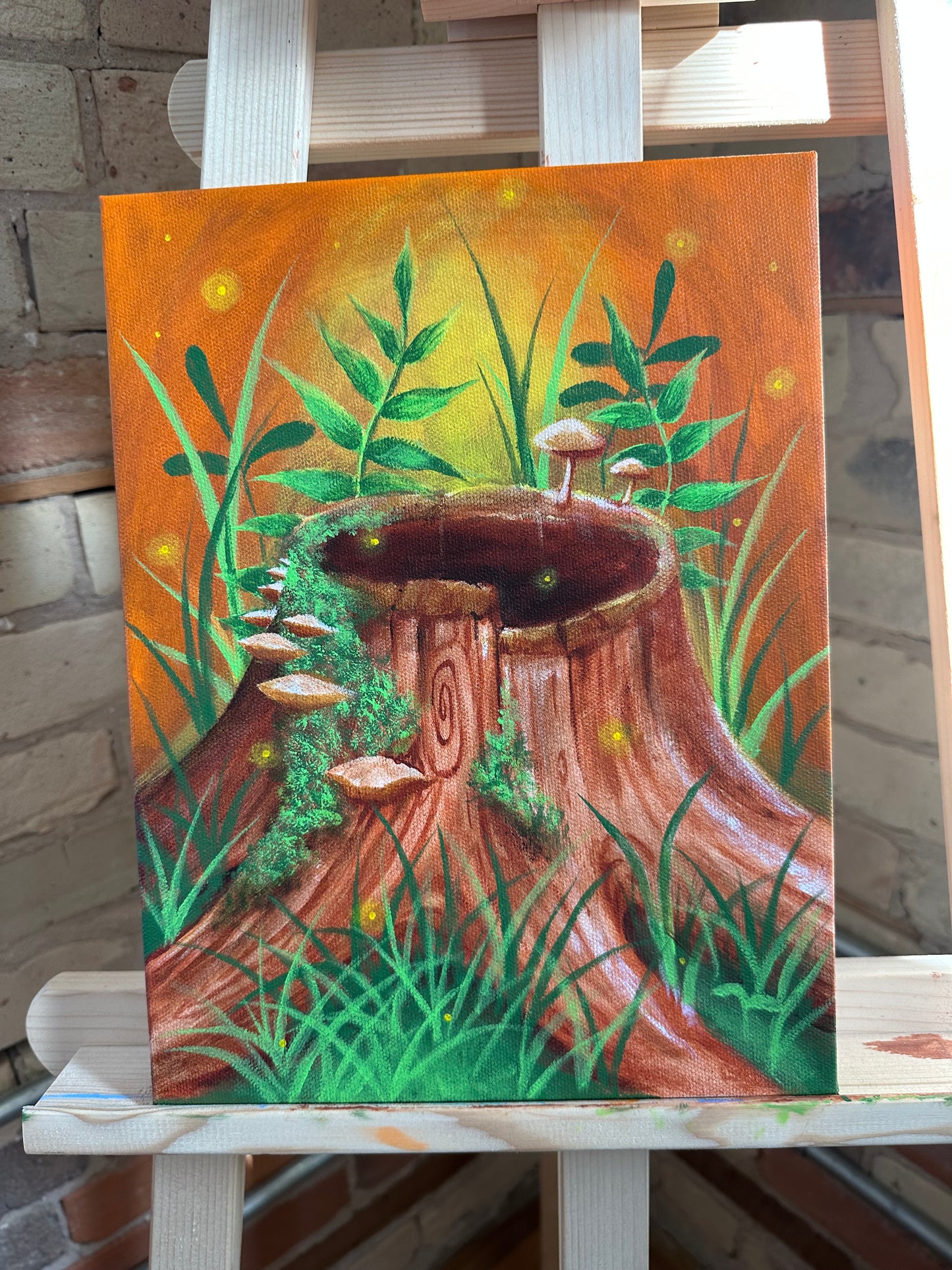 Original Stump Painting 🌱🪵🍂