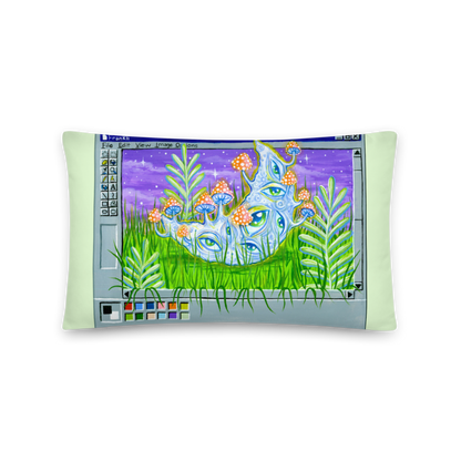 Trippy Moon Throw Pillow