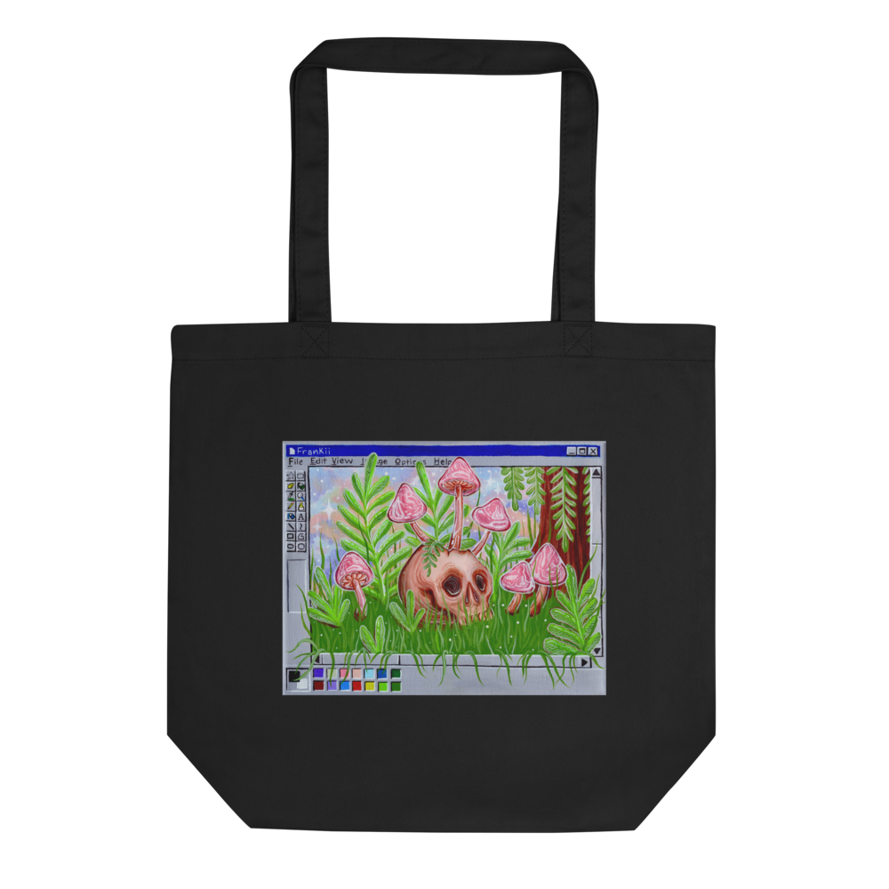 Trippy Skull Eco Tote Bag