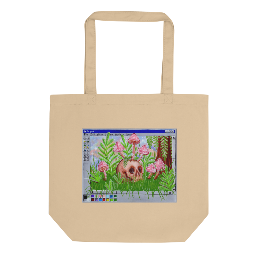 Trippy Skull Eco Tote Bag