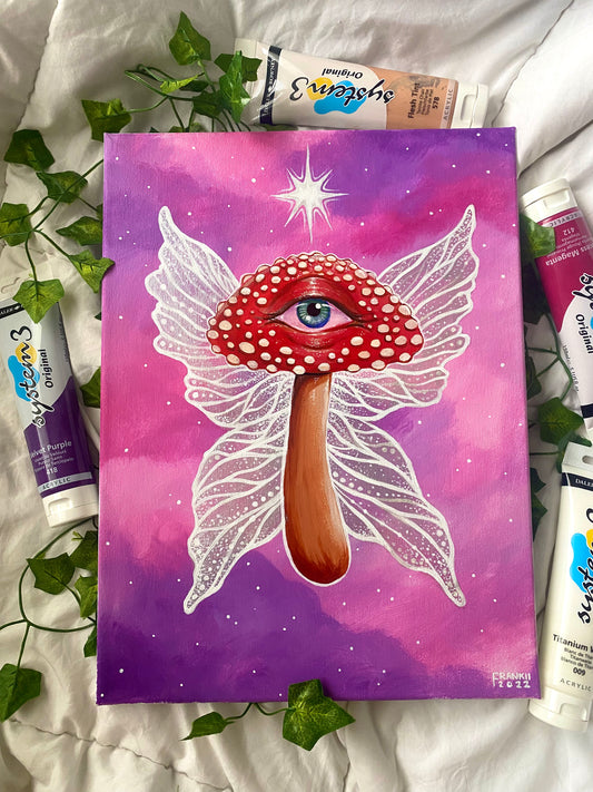Original Acrylic Mushroom Fairy 🍄🧚🏼✨