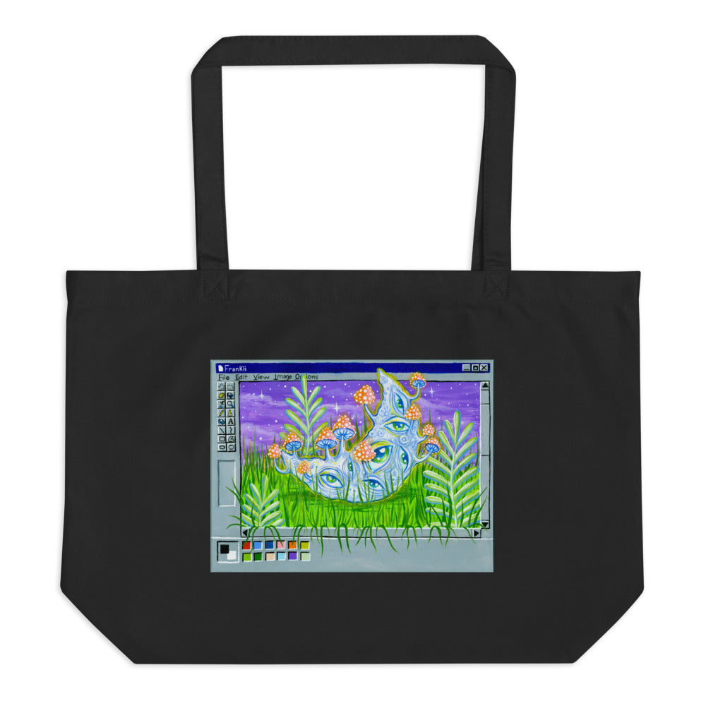 Trippy Moon Large organic tote bag