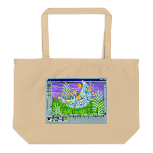 Trippy Moon Large organic tote bag