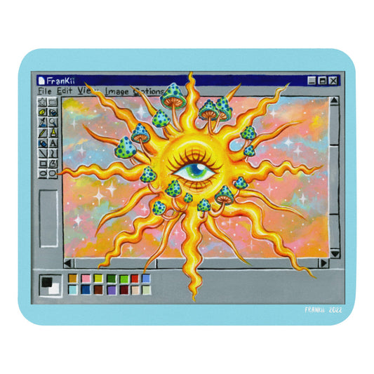 Trippy Sun Paintbox Mouse pad