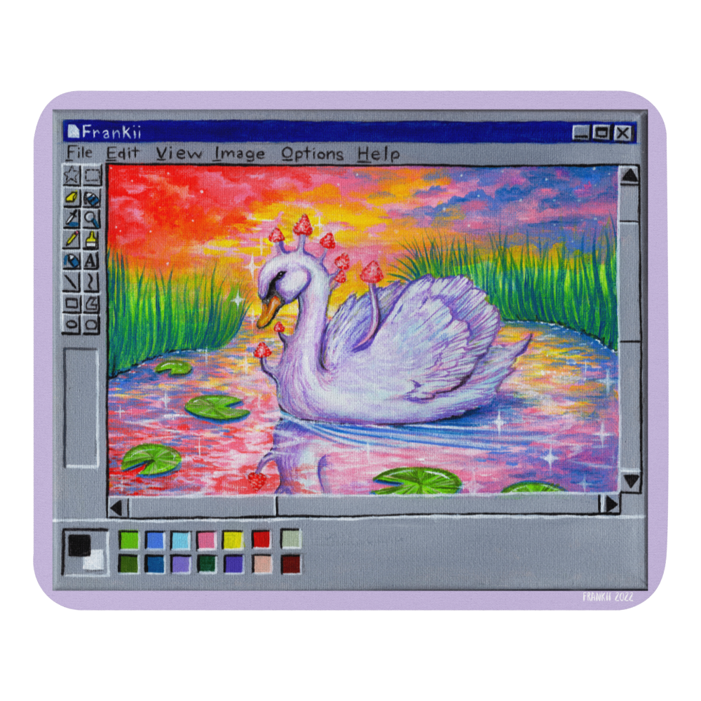 Trippy Swan Mouse pad