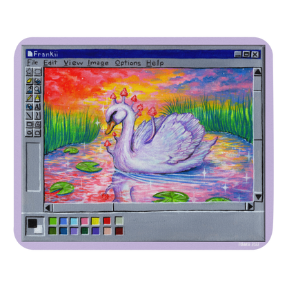 Trippy Swan Mouse pad