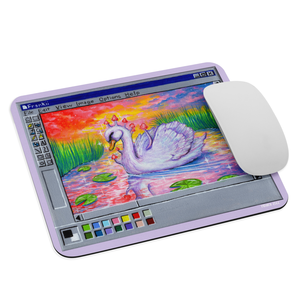 Trippy Swan Mouse pad