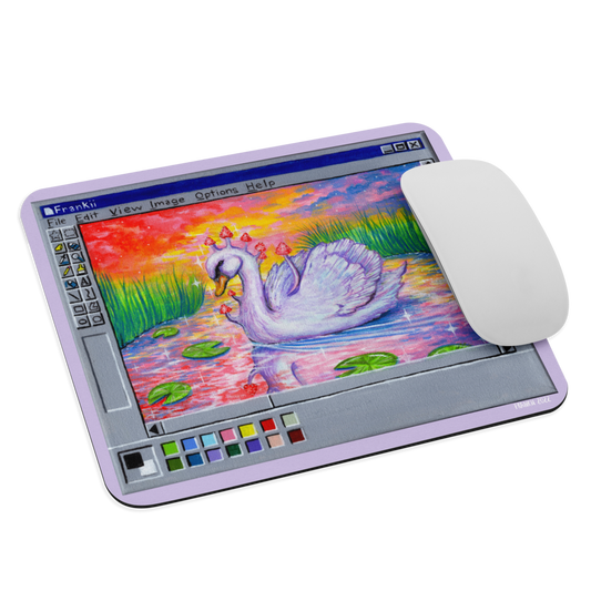Trippy Swan Mouse pad